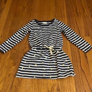 Hatley Girl’s Navy Striped Star Dress Size 5